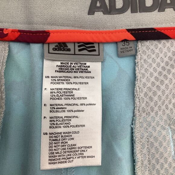 Adidas Mens Floral Golf Shorts Navy‎ Size 35 - Picture 5 of 5